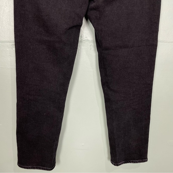 Agolde Riley High Rise Crop Jeans In Washed Black Womens Size 26 - Picture 10 of 12